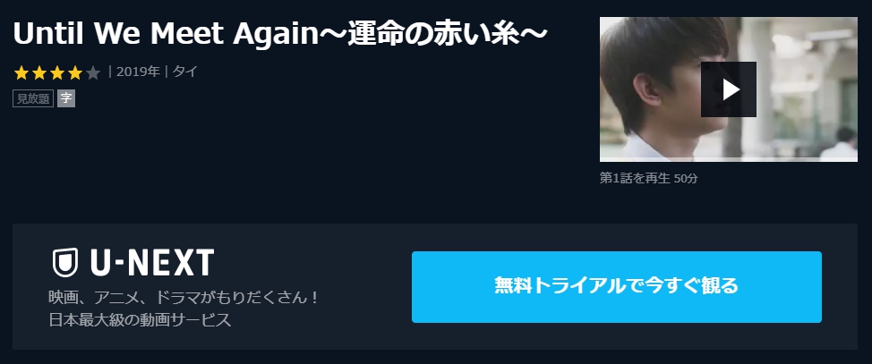 Until We Meet Again～運命の赤い糸～　U-NEXT